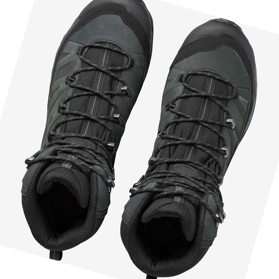 Tenis Senderismo Salomon X ULTRA TREK GORE-TEX Hombre Grises Negros Verdes | MX 3575SGL